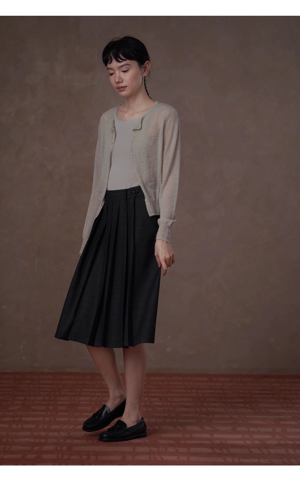 輕柔糯感薄款羊駝綿羊毛混紡蓬鬆朦朧正肩顯瘦針織外套