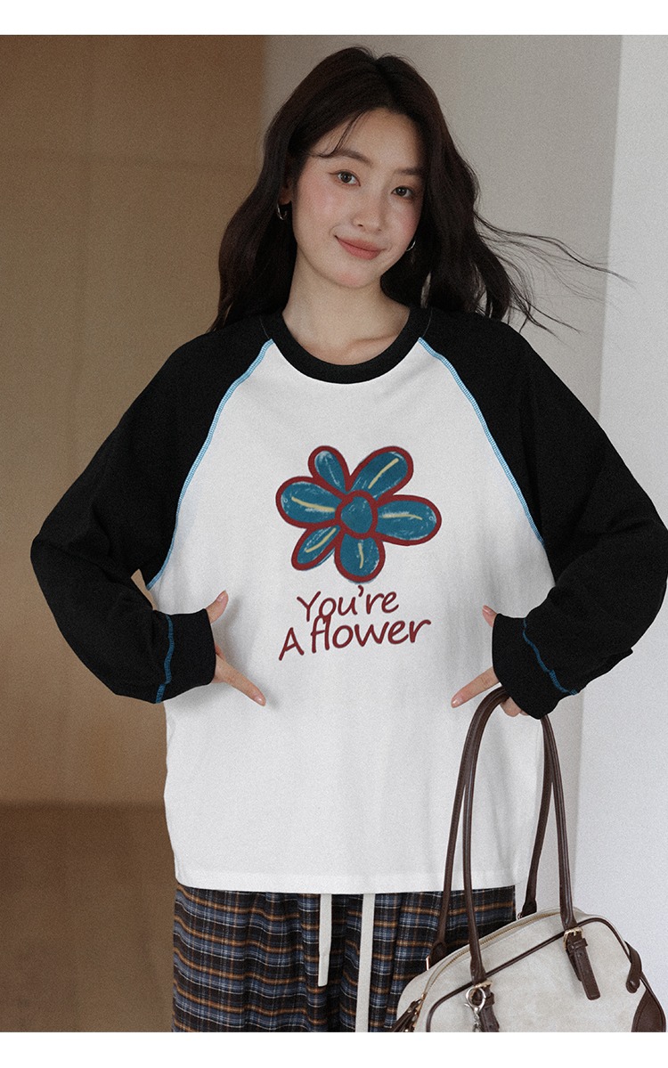 大尺碼插肩袖T恤女白色打底衫2025新款休閒上衣