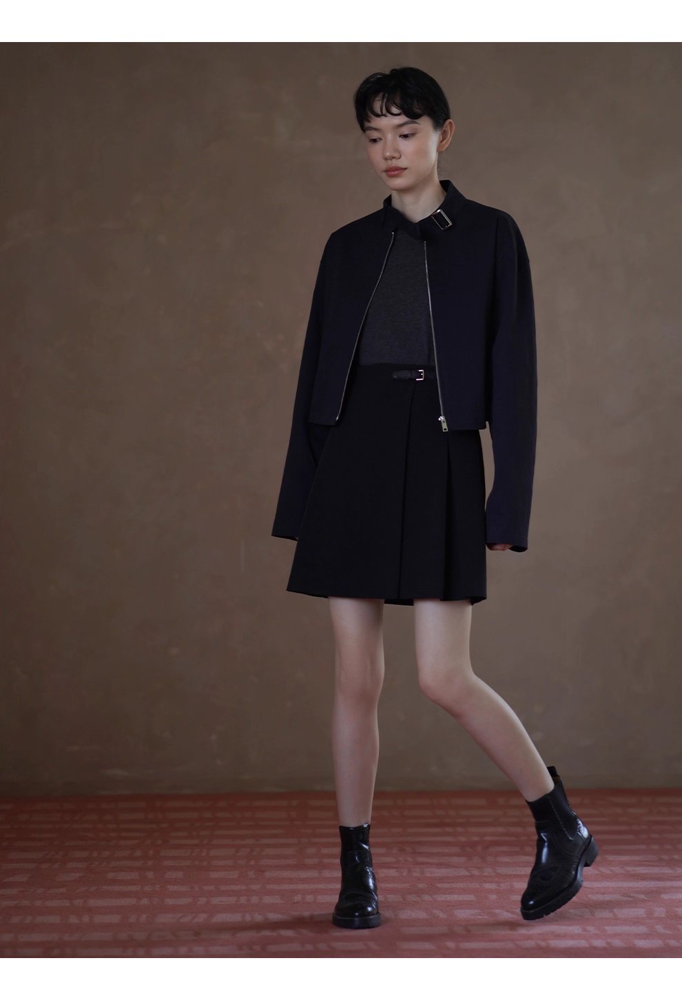 簡約仙品內搭羊毛混紡輕薄合身柔軟親膚圓領針織上衣女