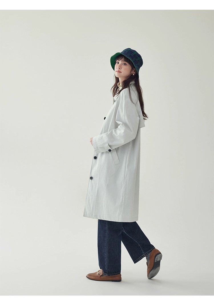 韓系單扣中長款風衣外套女25秋季新款長袖上衣