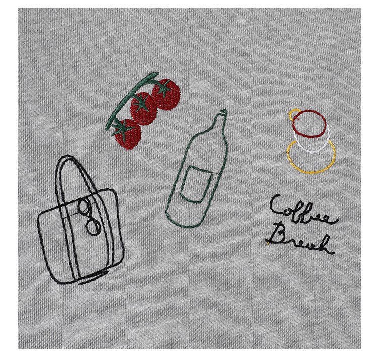 減齡刺繡圓領純棉衛衣女25秋季新款寬鬆長袖上衣