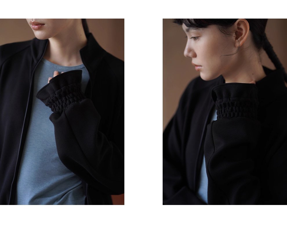 軟糯空氣層垂感寬鬆顯瘦休閒立領外套小眾打攬袖口衛衣