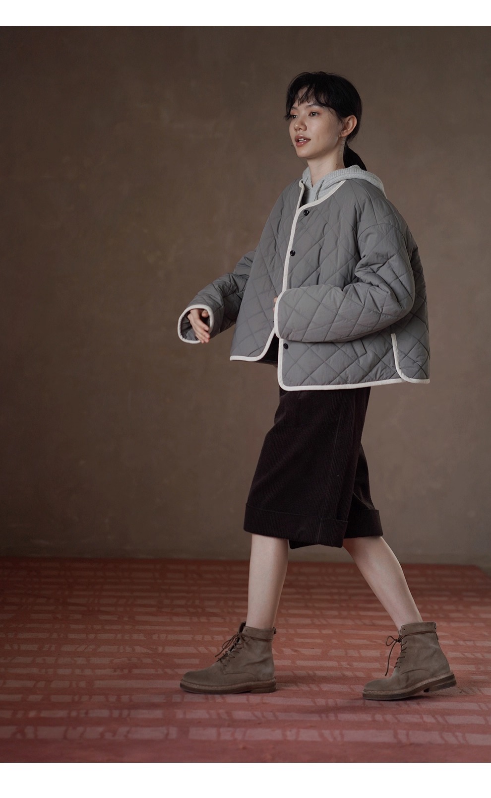 淡人配色毛衣溫暖100羊毛寬鬆連帽疊穿休閒顯瘦針織女