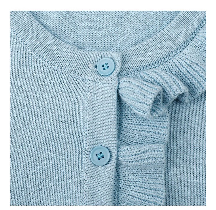 設計感木耳邊連結針織衫女秋季新款純棉長袖上衣,設計感木耳邊連結針織衫女秋季新款純棉長袖上衣,HBEW1096,設計感木耳邊連結針織衫女秋季新款純棉長袖上衣,圓領排扣,全棉面料