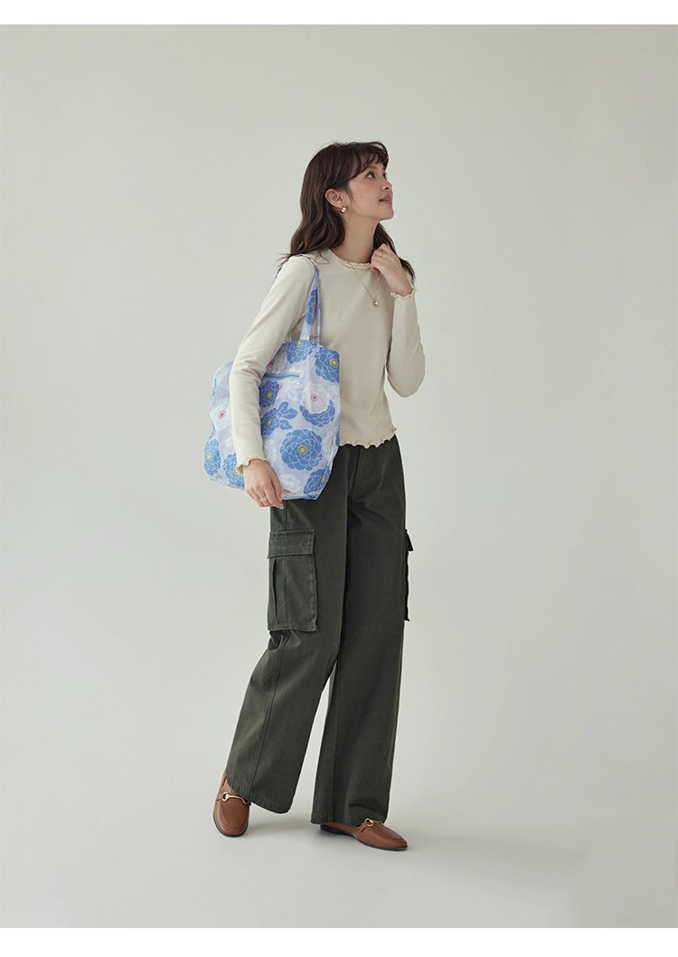 小眾花邊圓領長袖打底T恤女秋新款寬鬆純色上衣