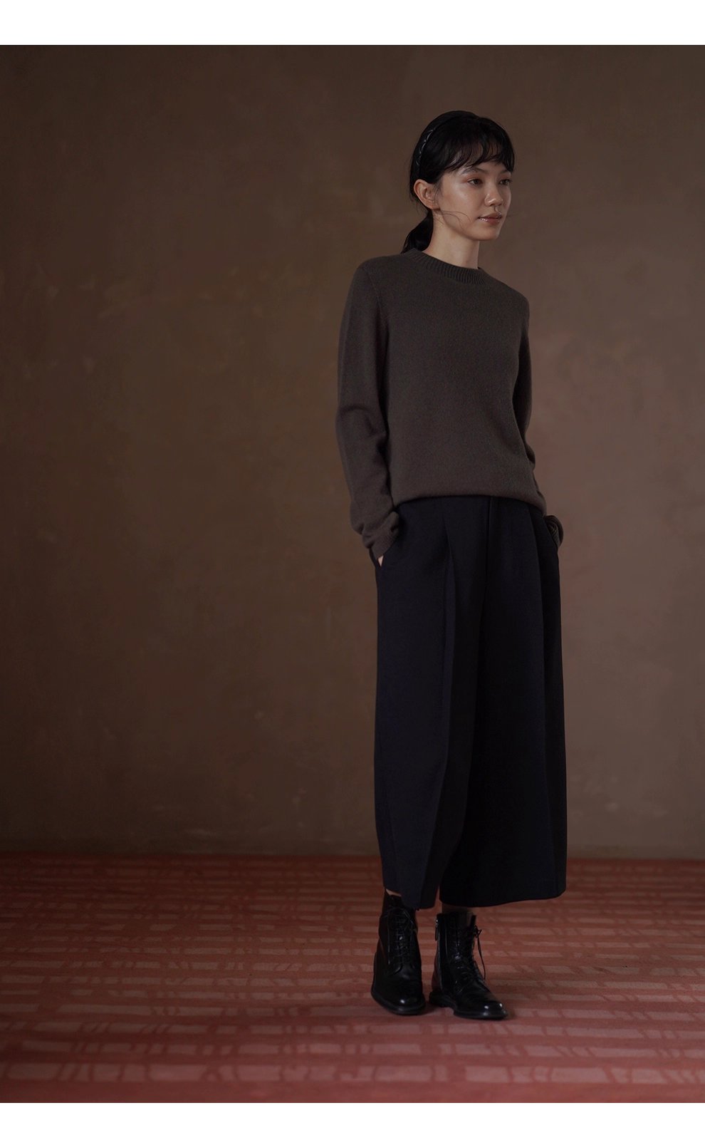 閉眼入基本款100綿羊毛寬鬆圓領柔軟內搭顯瘦針織上衣女