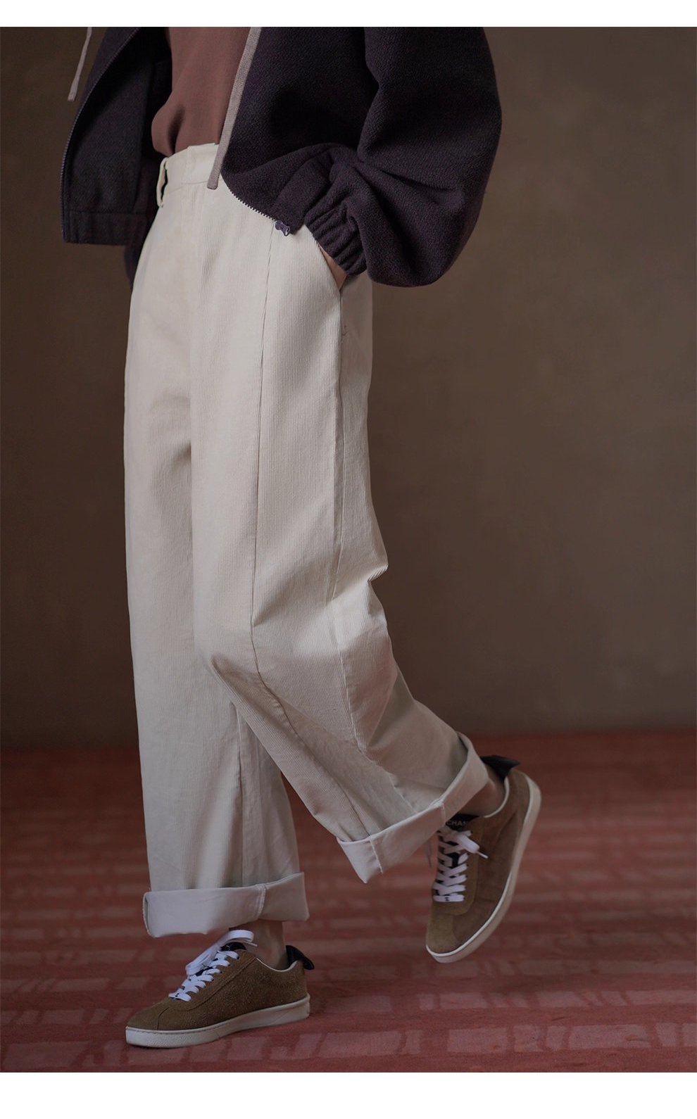 立體顯瘦挺括100棉細膩燈芯絨寬鬆直筒高腰休閒百搭長褲,立體顯瘦挺括100棉細膩燈芯絨寬鬆直筒高腰休閒百搭長褲,HBEW3035,立體顯瘦挺括100棉細膩燈芯絨寬鬆直筒高腰休閒百搭長褲,高腰直筒,燈芯絨