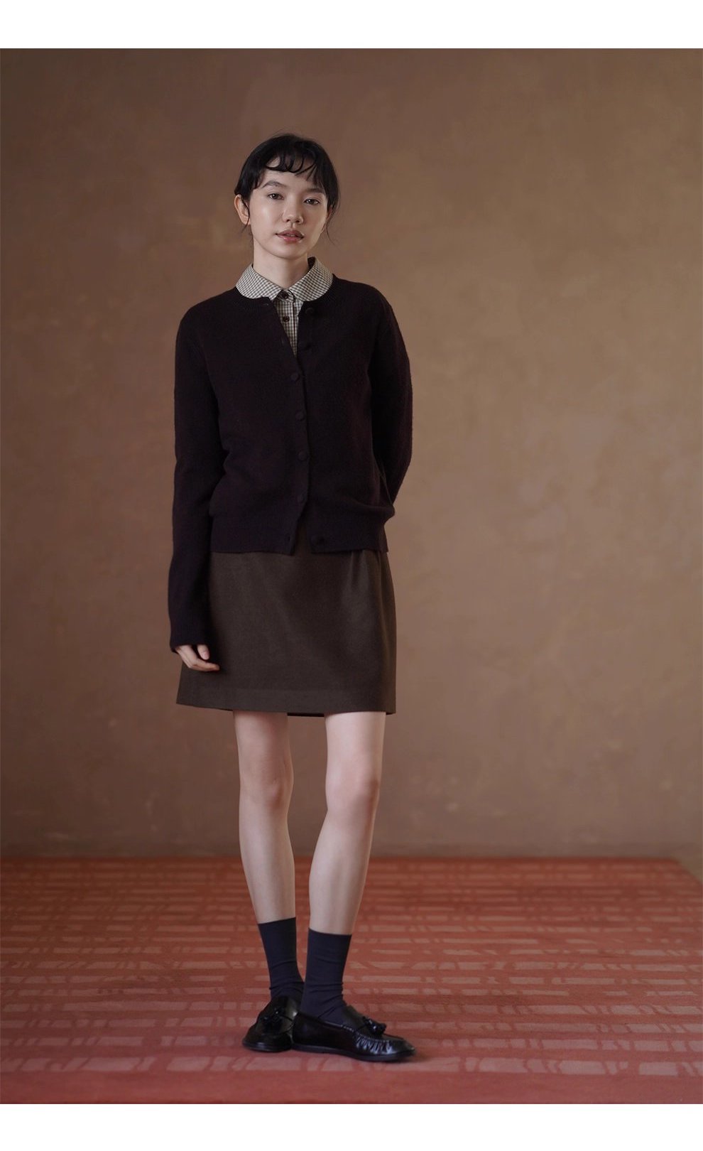 搭配公式含羊毛呢料A字後牛筋鬆緊高腰顯瘦短款半身裙女,搭配公式含羊毛呢料A字後牛筋鬆緊高腰顯瘦短款半身裙女,HBEW2024,搭配公式含羊毛呢料A字後牛筋鬆緊高腰顯瘦短款半身裙女,A字裙型,羊毛混紡