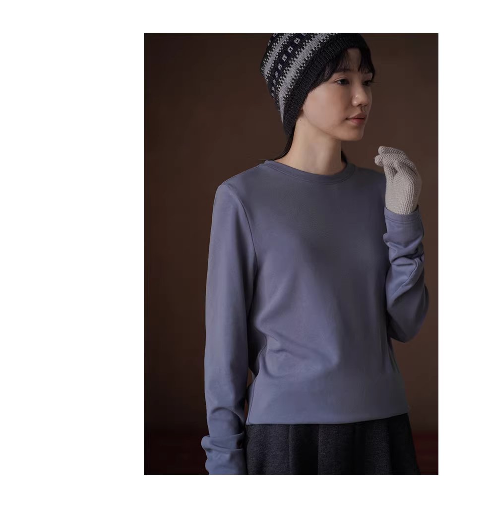 晴空內搭彈性親膚圓領基本款寬鬆百搭長袖T恤顯瘦上衣,晴空內搭彈性親膚圓領基本款寬鬆百搭長袖T恤顯瘦上衣,HBEW1133,晴空內搭彈性親膚圓領基本款寬鬆百搭長袖T恤顯瘦上衣,基本必備,舒適好穿