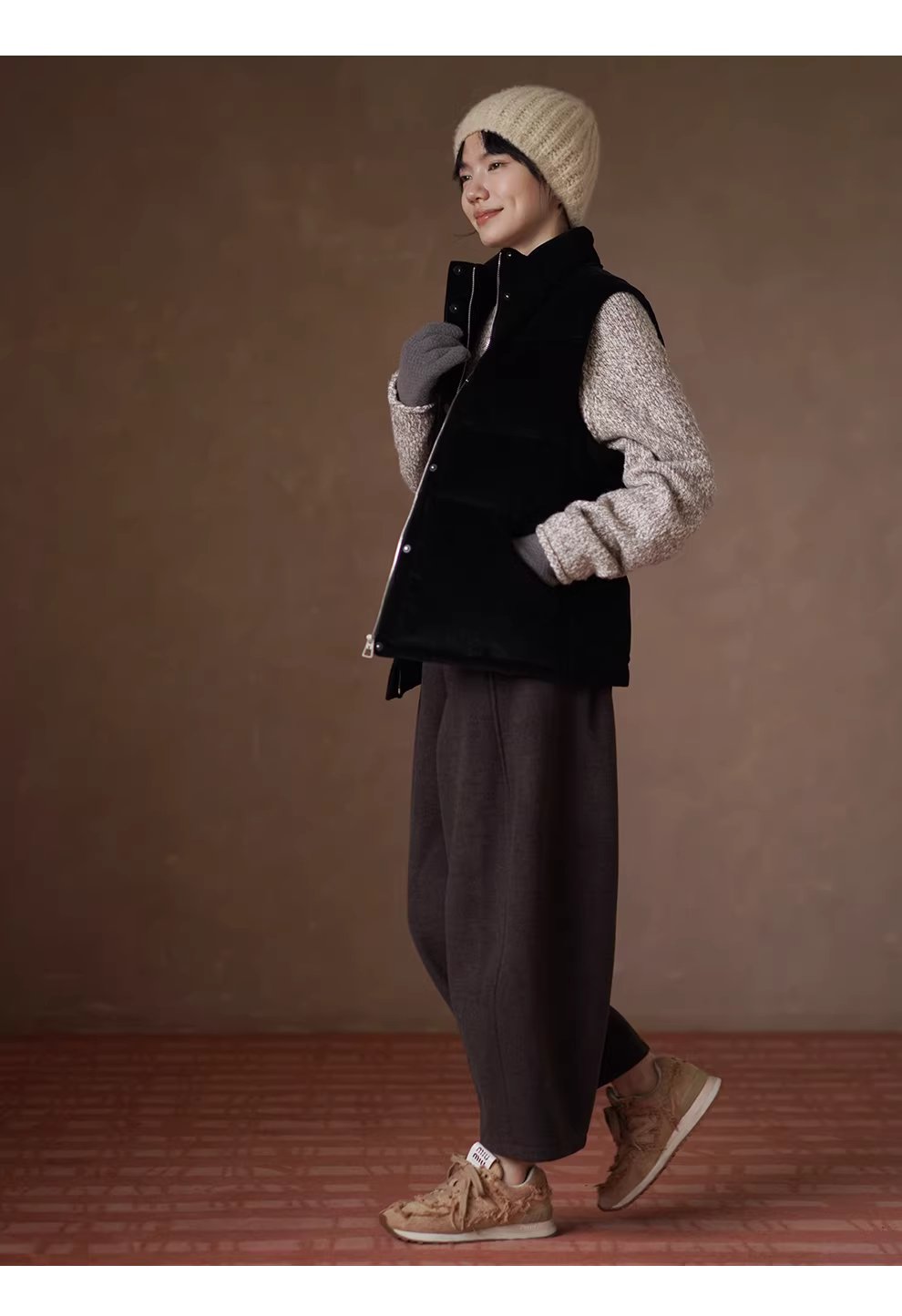 復古香蕉輪廓加厚特舒絨解構斜切分割顯瘦寬鬆毛呢長褲,復古香蕉輪廓加厚特舒絨解構斜切分割顯瘦寬鬆毛呢長褲,HBEW3045,復古香蕉輪廓加厚特舒絨解構斜切分割顯瘦寬鬆毛呢長褲,香蕉褲型,羊毛混紡