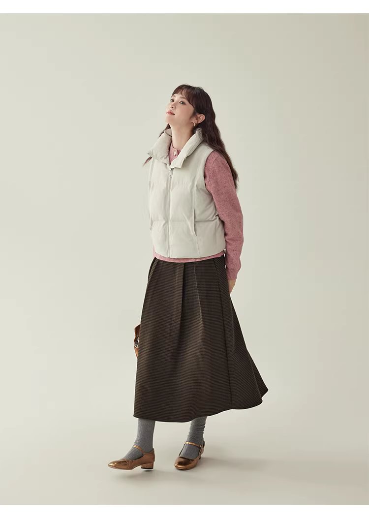 韓系純色無袖拉鍊棉服女冬新款立領馬甲疊穿外套,韓系純色無袖拉鍊棉服女冬新款立領馬甲疊穿外套,HBEW5105,韓系純色無袖拉鍊棉服女冬新款立領馬甲疊穿外套,疊搭造型,保暖舒適