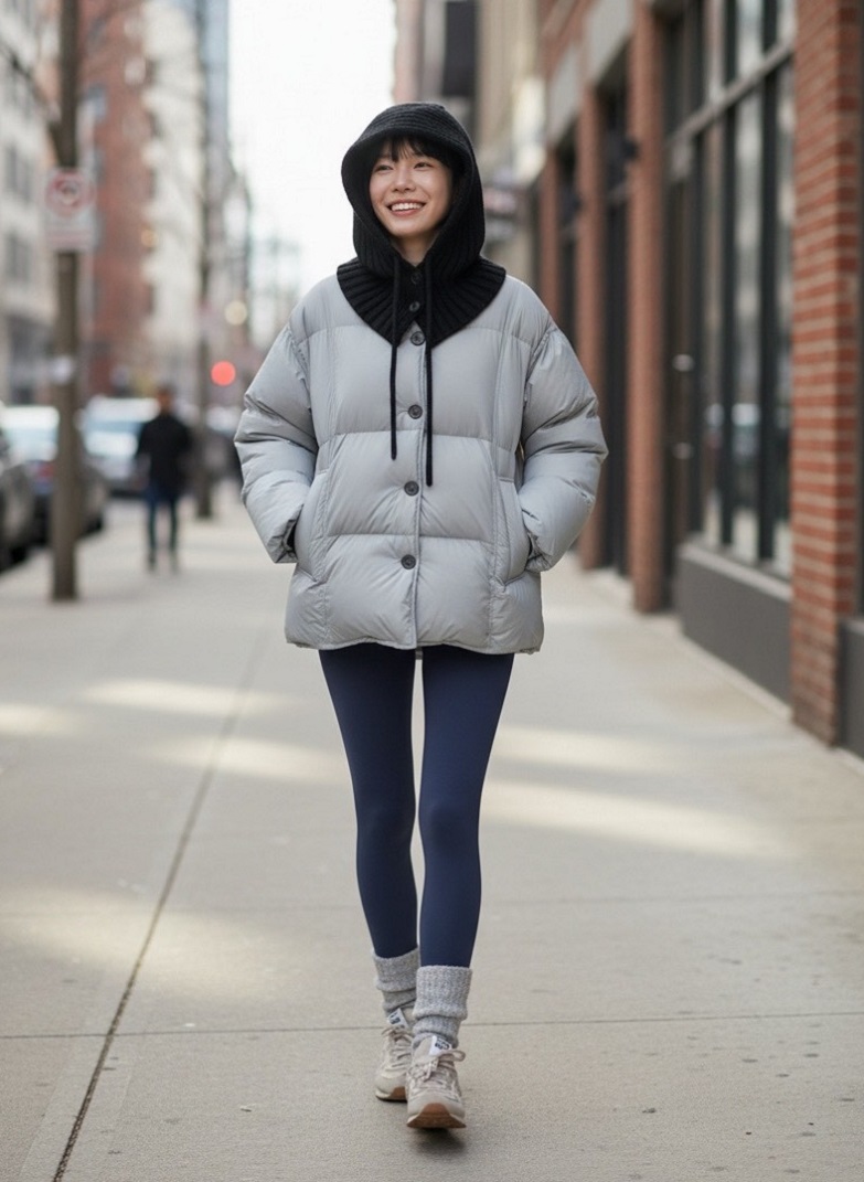 針織連帽拼接加厚羽絨外套冬季寬鬆毛帽麵包服外套,針織連帽拼接加厚羽絨外套冬季寬鬆毛帽麵包服外套,5W185014,針織連帽拼接加厚羽絨外套冬季寬鬆毛帽麵包服外套,保暖蓄熱,青春休閒