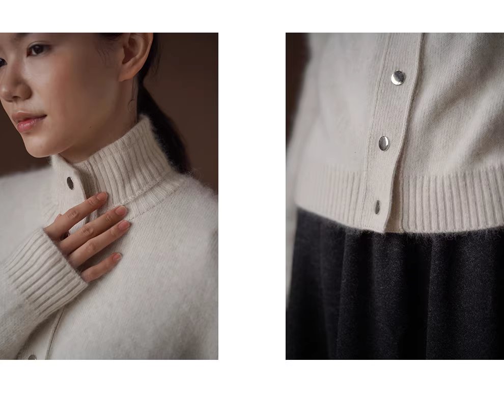 擁抱溫暖舒適輕盈蓬拉絨綿羊毛混紡立領保暖毛衣開襟衫女,擁抱溫暖舒適輕盈蓬拉絨綿羊毛混紡立領保暖毛衣開襟衫女,HBEW5110,擁抱溫暖舒適輕盈蓬拉絨綿羊毛混紡立領保暖毛衣開襟衫女,立領排扣,羊毛混紡