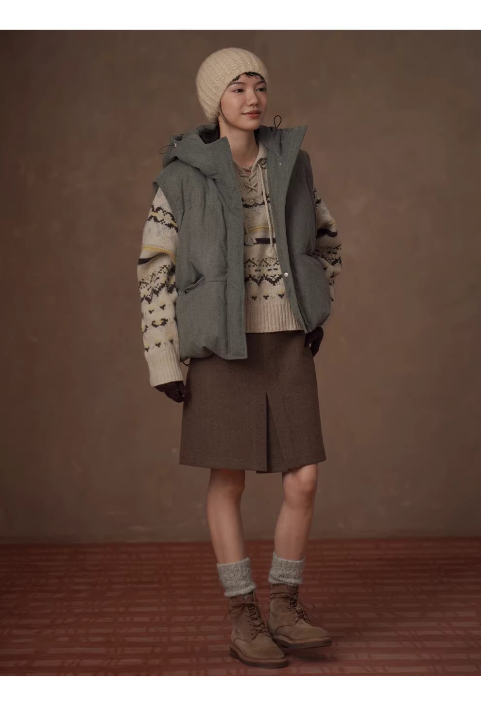 復古麋鹿100羊毛寬鬆H版落肩袖大翻領流蘇綁帶門衫毛衣,復古麋鹿100羊毛寬鬆H版落肩袖大翻領流蘇綁帶門衫毛衣,HBEW1182,復古麋鹿100羊毛寬鬆H版落肩袖大翻領流蘇綁帶門衫毛衣,大翻領設計,羊毛100%