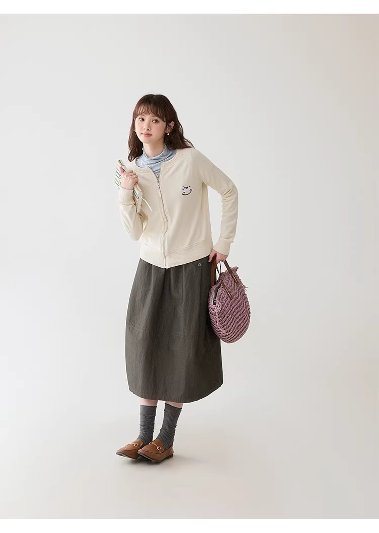 刺繡小馬拉鏈針織開襟衫女26春季新款純棉長袖上衣,刺繡小馬拉鏈針織開襟衫女26春季新款純棉長袖上衣,HBFS5000,刺繡小馬拉鏈針織開襟衫女26春季新款純棉長袖上衣,小馬刺繡,全棉面料