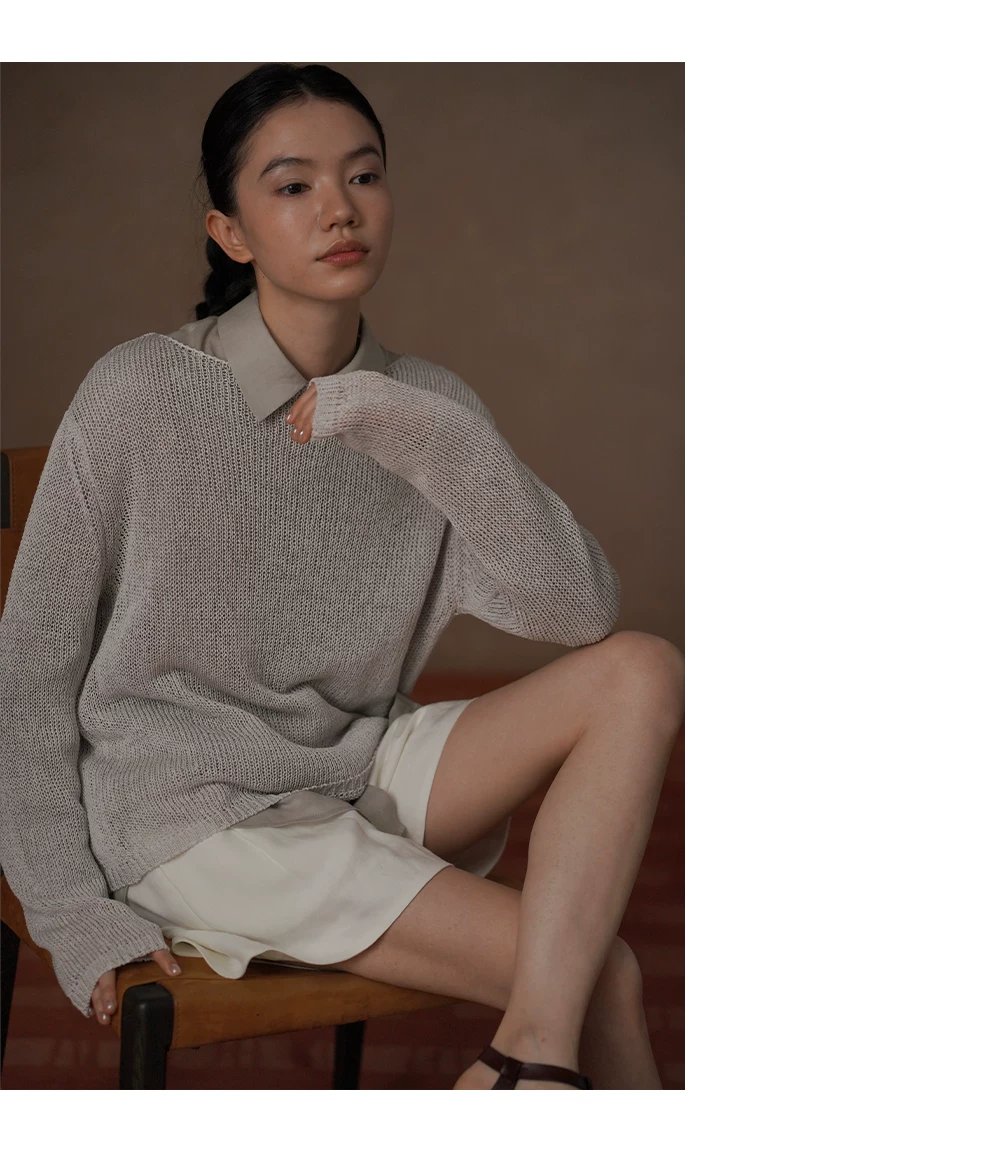 輕柔撫摸苧麻萊賽爾輕薄透氣寬鬆顯瘦通勤長袖落肩襯衫,輕柔撫摸苧麻萊賽爾輕薄透氣寬鬆顯瘦通勤長袖落肩襯衫,HBFS1021,輕柔撫摸苧麻萊賽爾輕薄透氣寬鬆顯瘦通勤長袖落肩襯衫,清爽透氣,硬挺不軟塌