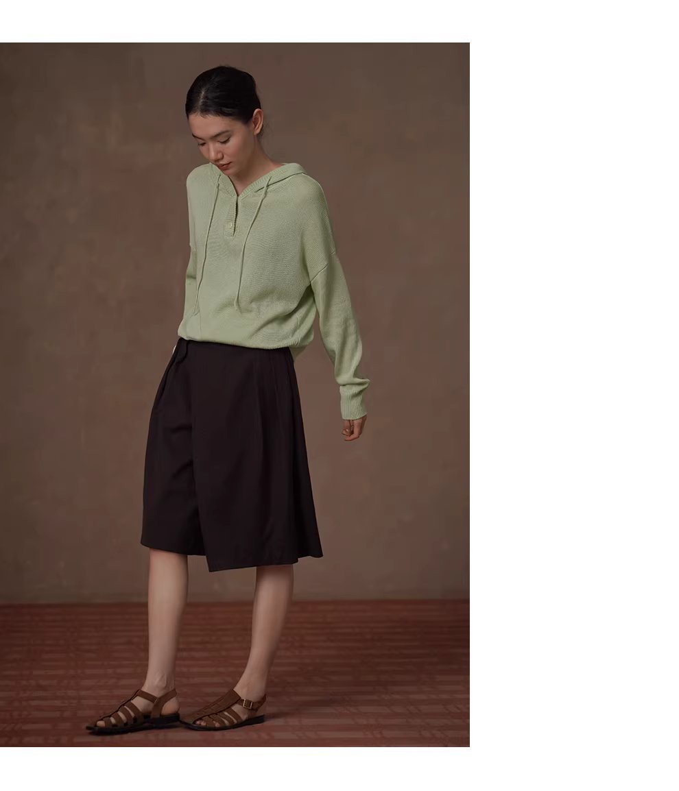 復古甜心顯白調色顯瘦寬鬆連帽萊賽爾亞麻涼感針織上衣,復古甜心顯白調色顯瘦寬鬆連帽萊賽爾亞麻涼感針織上衣,HBFS1023,復古甜心顯白調色顯瘦寬鬆連帽萊賽爾亞麻涼感針織上衣,勾織細膩,落肩微寬