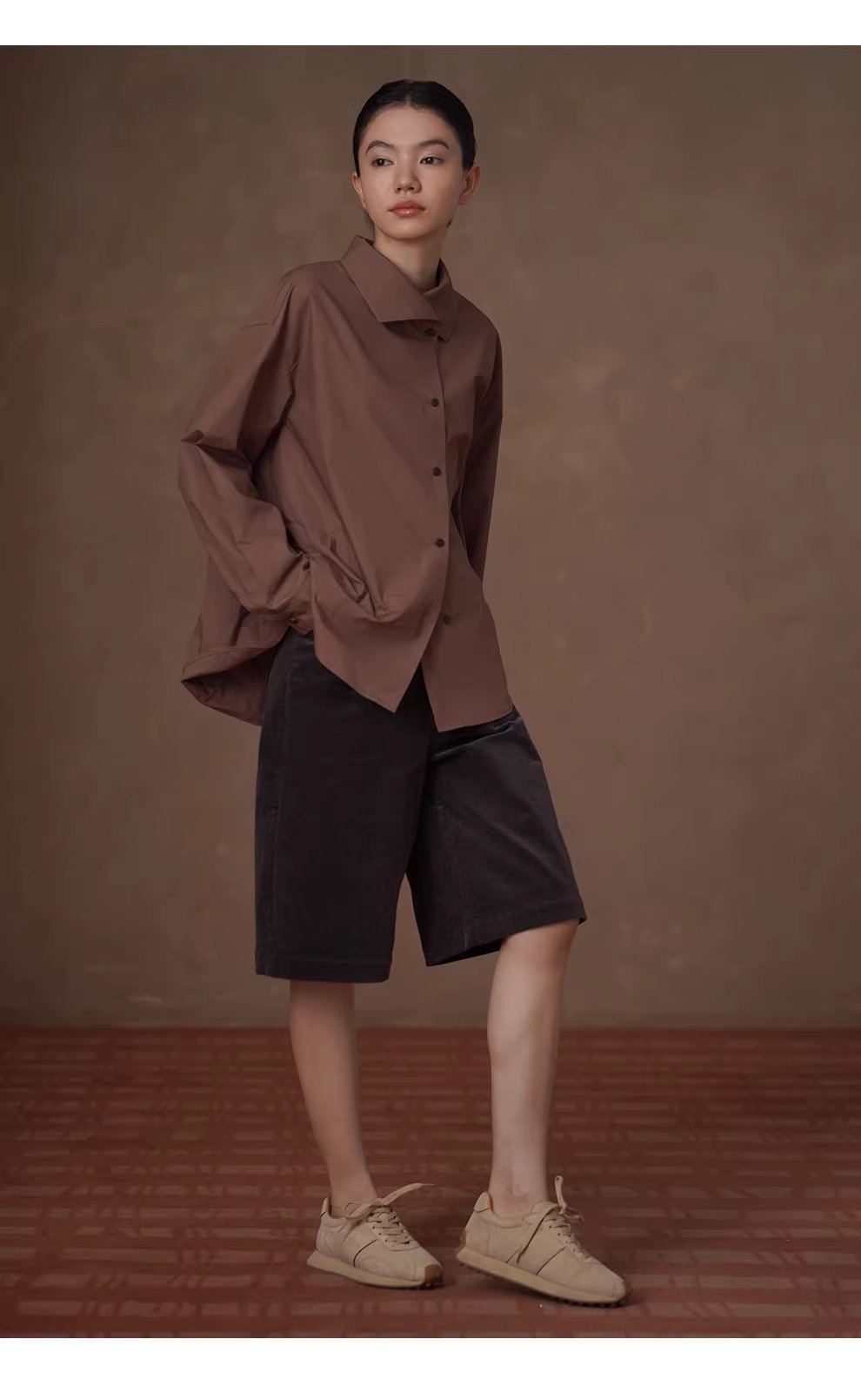 突破基礎大翻領復古寬鬆顯瘦襯衫挺括透氣100棉通勤外套,突破基礎大翻領復古寬鬆顯瘦襯衫挺括透氣100棉通勤外套,HBFS5003,突破基礎大翻領復古寬鬆顯瘦襯衫挺括透氣100棉通勤外套,純棉親膚,版型舒適