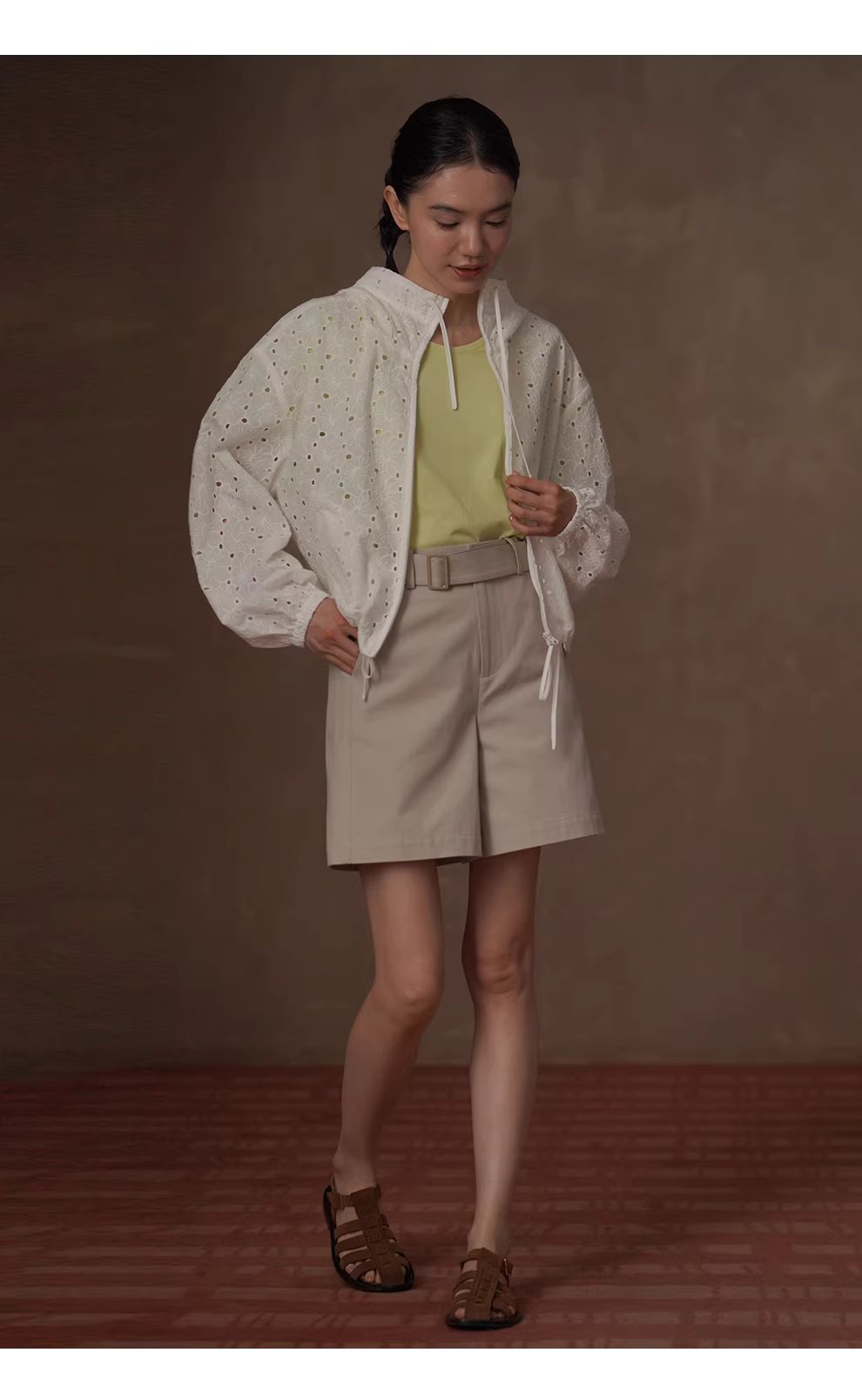 訂製立體鏤空繡100棉透氣寬鬆顯瘦長袖連帽休閒外套女,訂製立體鏤空繡100棉透氣寬鬆顯瘦長袖連帽休閒外套女,HBFS5009,訂製立體鏤空繡100棉透氣寬鬆顯瘦長袖連帽休閒外套女,鏤空繡花,全棉親膚