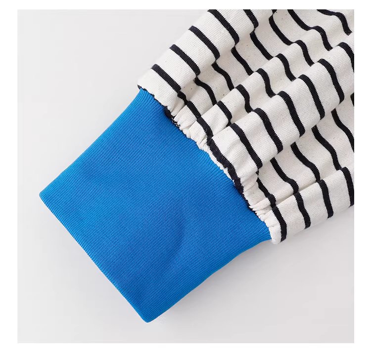 撞色條紋燈籠袖純棉T恤女春季新款寬鬆百搭上衣,撞色條紋燈籠袖純棉T恤女春季新款寬鬆百搭上衣,HBFS1042,撞色條紋燈籠袖純棉T恤女春季新款寬鬆百搭上衣,撞色拼接,全棉面料