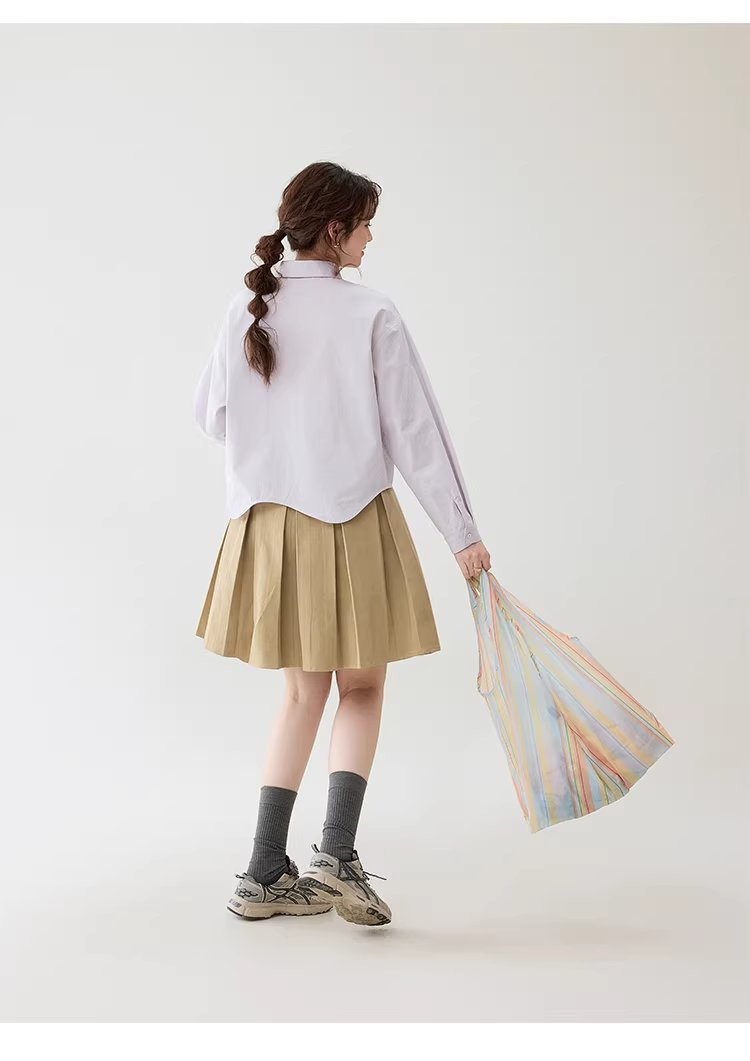 弧形擺娃娃領紫色襯衫女26春季新款減齡長袖上衣,弧形擺娃娃領紫色襯衫女26春季新款減齡長袖上衣,HBFS1046,弧形擺娃娃領紫色襯衫女26春季新款減齡長袖上衣,娃娃領,天絲混棉