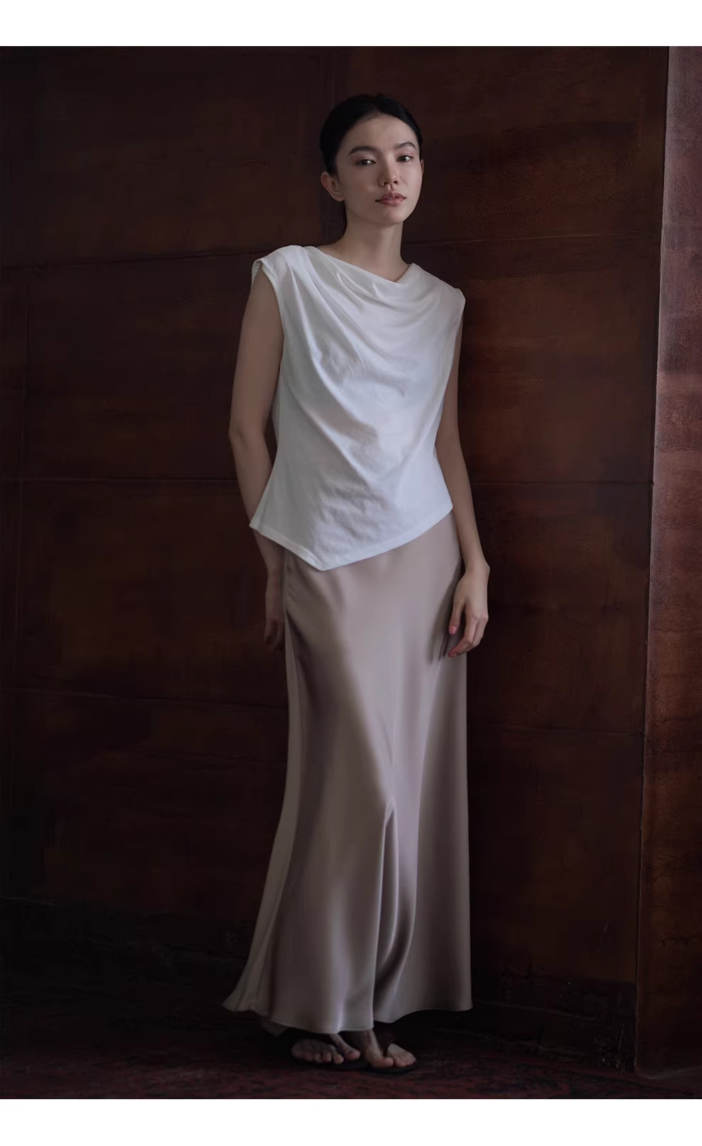 法式浪漫蕩領設計透氣薄款簡約氣質通勤無袖顯瘦上衣女,法式浪漫蕩領設計透氣薄款簡約氣質通勤無袖顯瘦上衣女,HBFS1061,法式浪漫蕩領設計透氣薄款簡約氣質通勤無袖顯瘦上衣女,蕩領設計,不規則造型