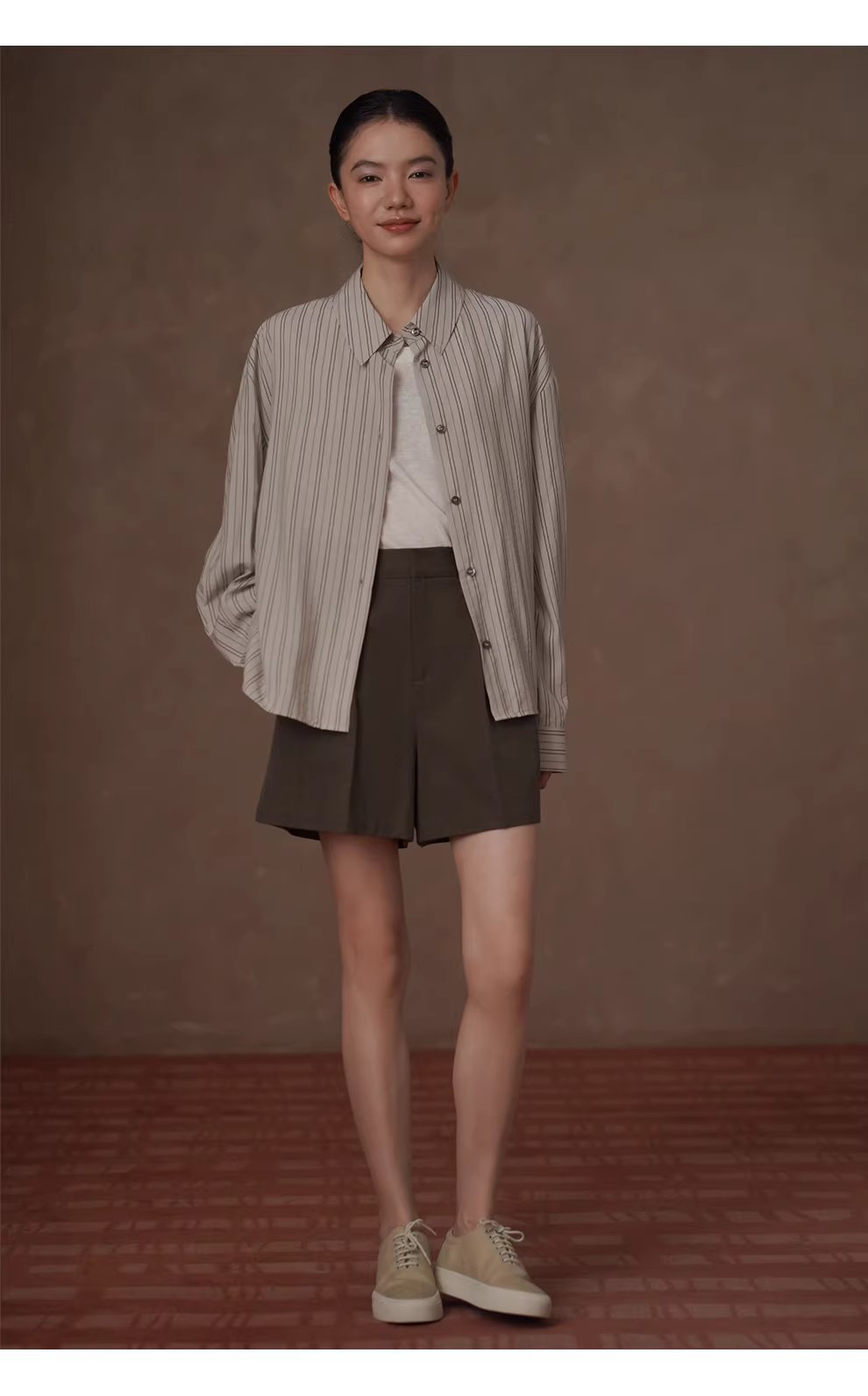 清冷淡人氛圍透氣品質色織條紋寬鬆垂感顯瘦長袖襯衫女,清冷淡人氛圍透氣品質色織條紋寬鬆垂感顯瘦長袖襯衫女,HBFS1064,清冷淡人氛圍透氣品質色織條紋寬鬆垂感顯瘦長袖襯衫女,挺版抗皺,寬鬆落肩