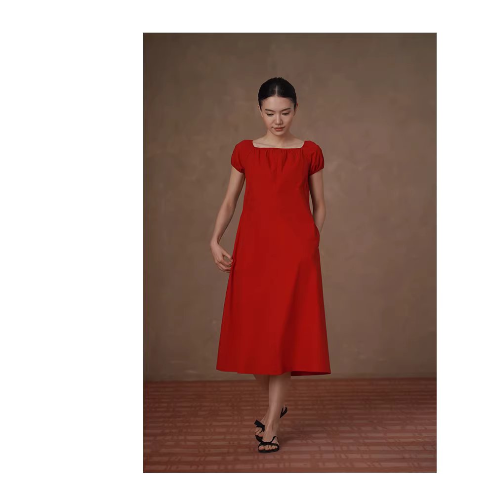 莉莉安的夏巨顯白100棉挺括立體裙型顯瘦方領氣質洋裝,莉莉安的夏巨顯白100棉挺括立體裙型顯瘦方領氣質洋裝,HBFS7043,莉莉安的夏巨顯白100棉挺括立體裙型顯瘦方領氣質洋裝,法式方領,氣質優雅