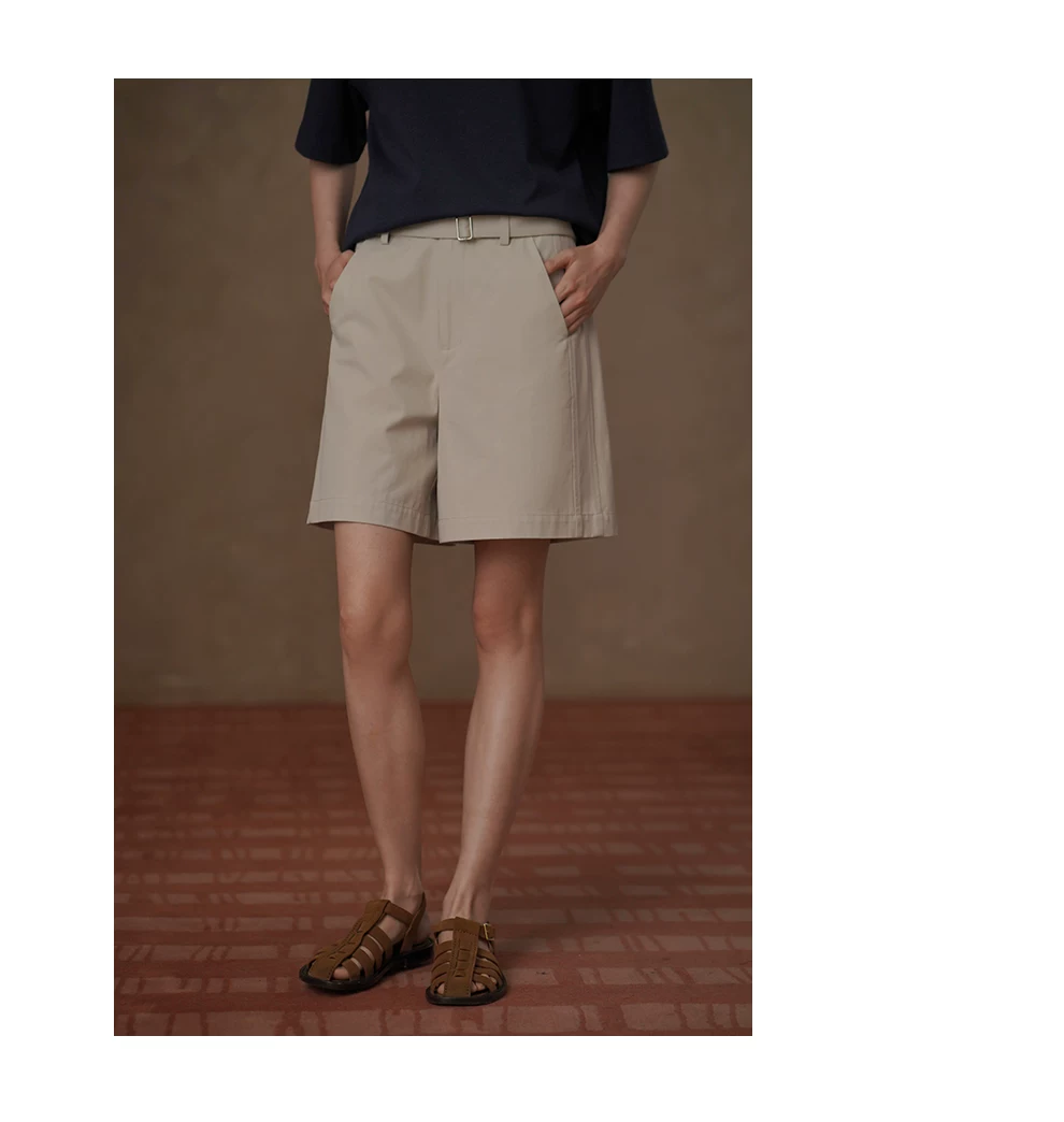 不出錯日常休閒五分褲直筒寬鬆顯瘦可調節腰帶短褲女,不出錯日常休閒五分褲直筒寬鬆顯瘦可調節腰帶短褲女,HBFS3028,不出錯日常休閒五分褲直筒寬鬆顯瘦可調節腰帶短褲女,吸濕排汗,高腰腰帶