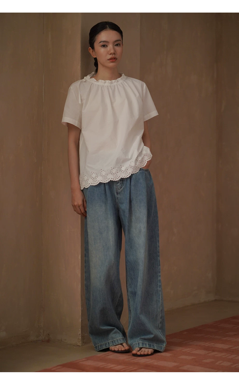 美式復古回潮柔軟水洗寬鬆立體顯瘦剪裁慵懶高腰牛仔褲,美式復古回潮柔軟水洗寬鬆立體顯瘦剪裁慵懶高腰牛仔褲,HBFS3029,美式復古回潮柔軟水洗寬鬆立體顯瘦剪裁慵懶高腰牛仔褲,硬挺適中,闊腿慵懶