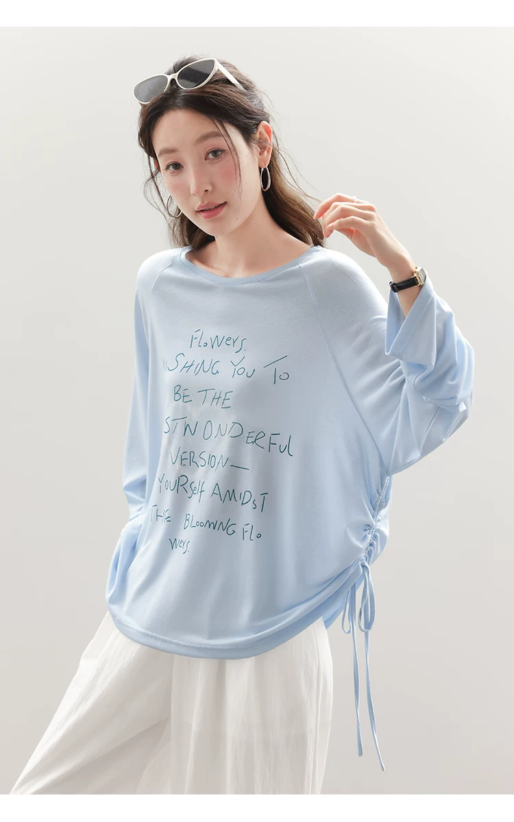 大尺碼字母印花長袖T恤夏薄女上衣2026新款胖mm防曬罩衫女,大尺碼字母印花長袖T恤夏薄女上衣2026新款胖mm防曬罩衫女,HBFS1183,大尺碼字母印花長袖T恤夏薄女上衣2026新款胖mm防曬罩衫女,美式印花,薄款面料