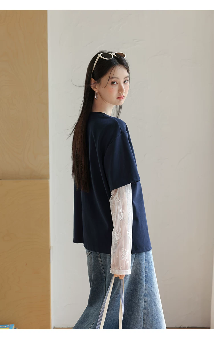 大尺碼蕾絲拼接長袖T恤早秋女裝2026新款寬鬆貓咪刺繡上衣女,大尺碼蕾絲拼接長袖T恤早秋女裝2026新款寬鬆貓咪刺繡上衣女,HBFS1301,大尺碼蕾絲拼接長袖T恤早秋女裝2026新款寬鬆貓咪刺繡上衣女,中大尺碼,蕾絲拼接