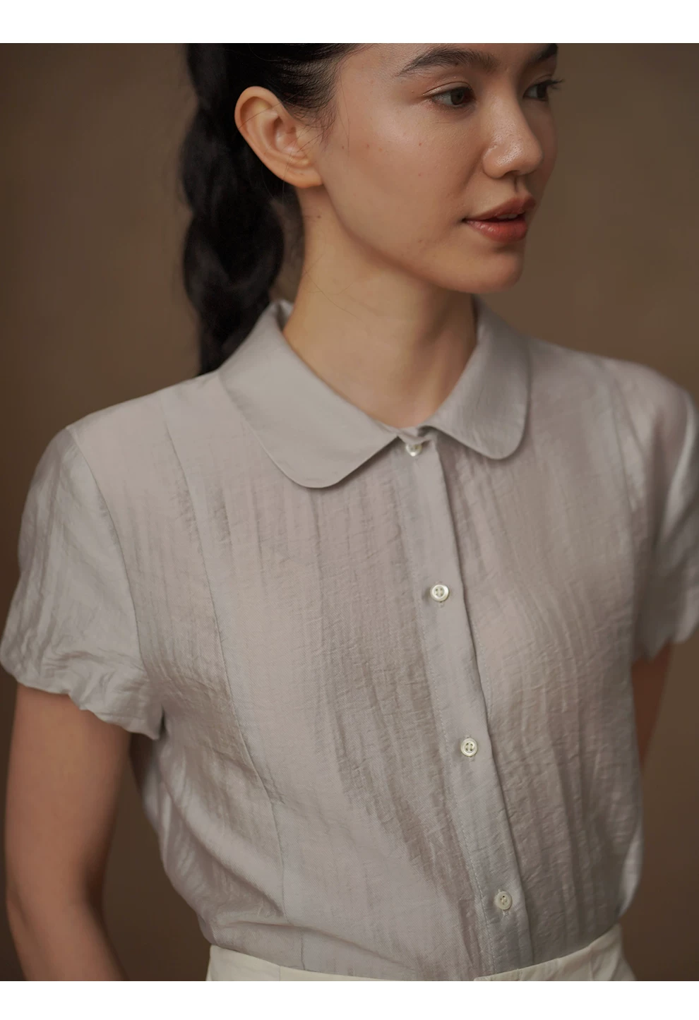 霧霾極光萊賽爾透氣收腰娃娃領正肩通勤顯瘦短袖襯衫女,霧霾極光萊賽爾透氣收腰娃娃領正肩通勤顯瘦短袖襯衫女,HBFS1328,霧霾極光萊賽爾透氣收腰娃娃領正肩通勤顯瘦短袖襯衫女,輕薄鬆弛,收腰透氣