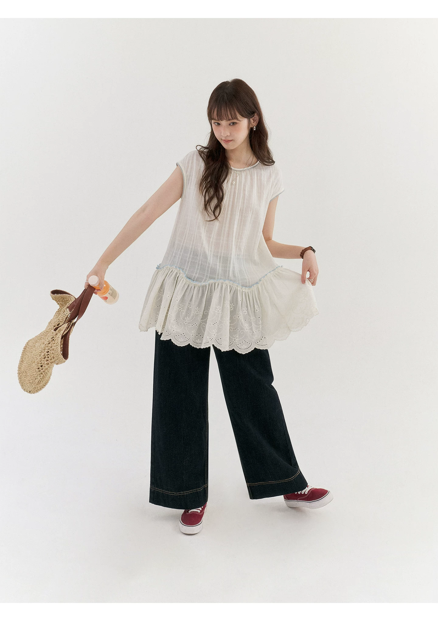 復古黑藍色高腰寬鬆牛仔褲女26夏季新款百搭直筒長褲,復古黑藍色高腰寬鬆牛仔褲女26夏季新款百搭直筒長褲,HBFS3083,復古黑藍色高腰寬鬆牛仔褲女26夏季新款百搭直筒長褲,高腰直筒,丹寧面料