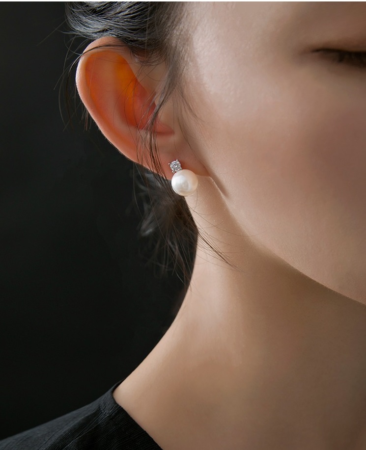 歐式珍珠耳環女小眾輕奢鋯石設計冷淡風高級秋冬新耳環