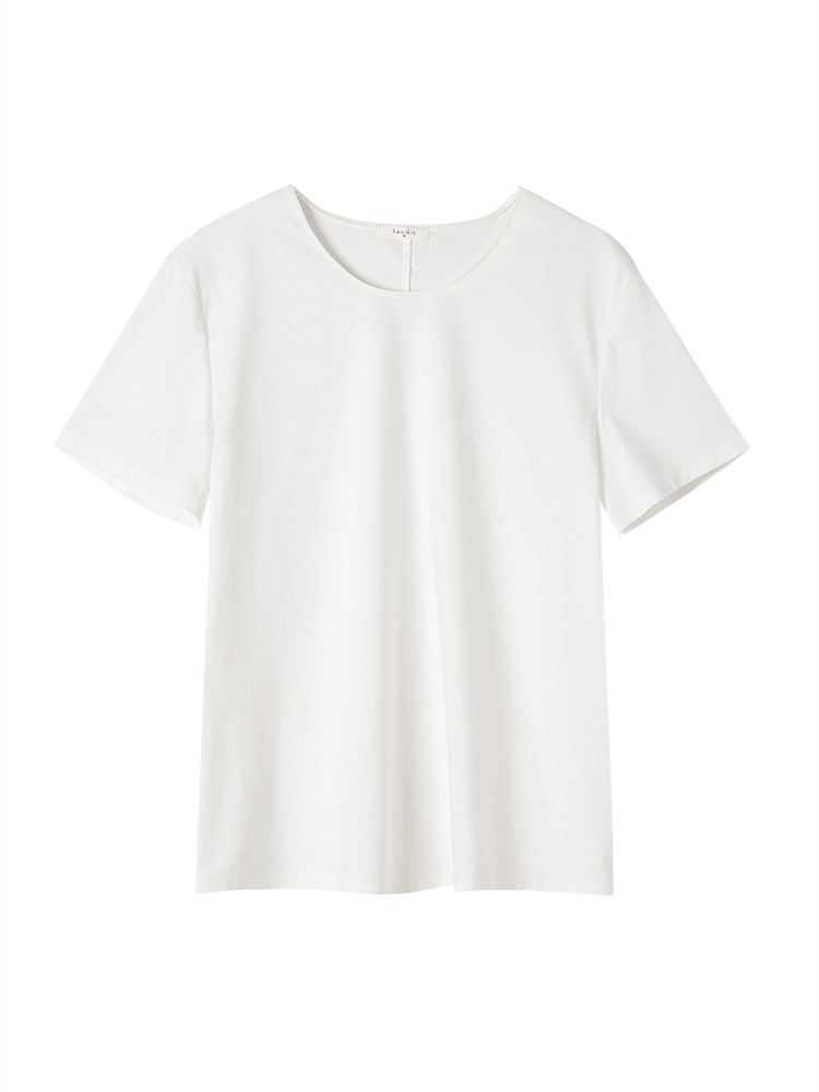 呵護級真絲棉T恤品質雙面絲光工藝寬鬆圓領通勤顯瘦短袖上衣