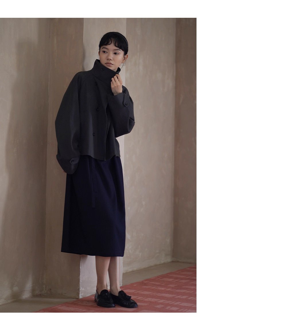 波士頓橋風衣挺括萊賽爾棉氣質立領剪裁寬鬆顯瘦外套女