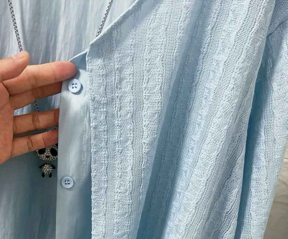 寬鬆休閒遮肉顯瘦簡約百搭假兩件長袖開衫小外套上衣