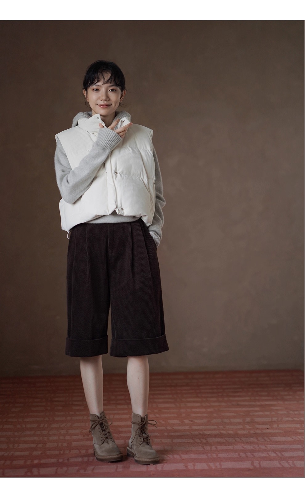 淡人配色毛衣溫暖100羊毛寬鬆連帽疊穿休閒顯瘦針織女