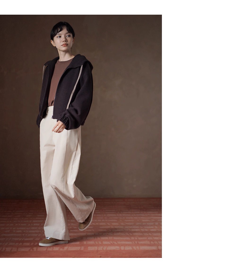 高支萊賽爾混紡親膚緊緻微寬鬆不對稱捏褶腰針織上衣女