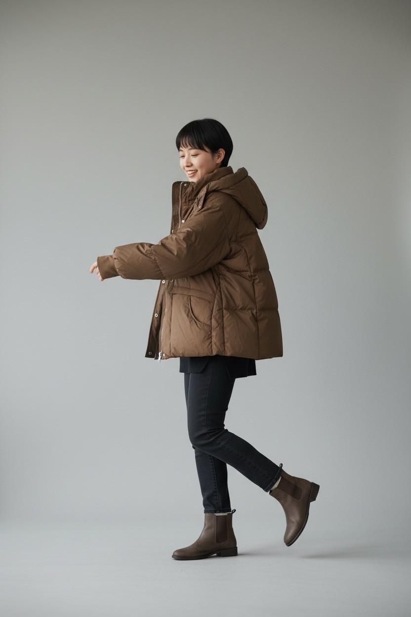 流心巧克力自留款羽絨外套蓬鬆短款美拉德連帽外套