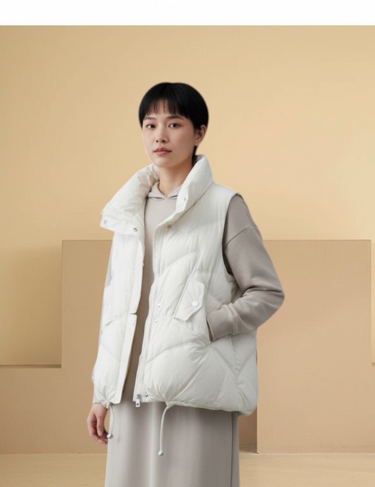 白鴨絨羽絨馬甲輕薄百搭坎肩背心