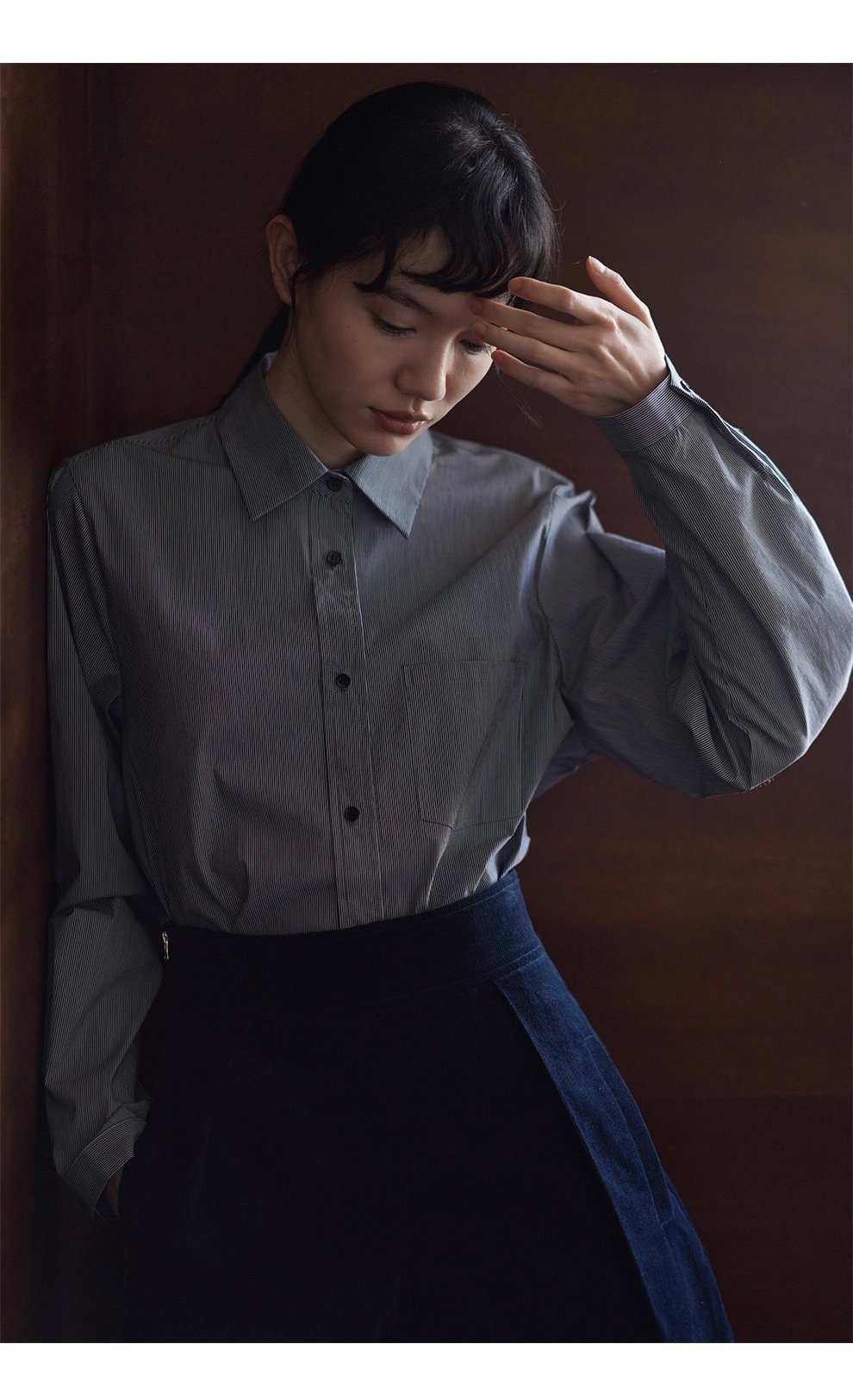 清晰像素條紋法式通勤襯衫寬鬆落肩顯瘦疊穿長袖上衣女,清晰像素條紋法式通勤襯衫寬鬆落肩顯瘦疊穿長袖上衣女,HBEW1112,清晰像素條紋法式通勤襯衫寬鬆落肩顯瘦疊穿長袖上衣女,條紋造型,通勤俐落