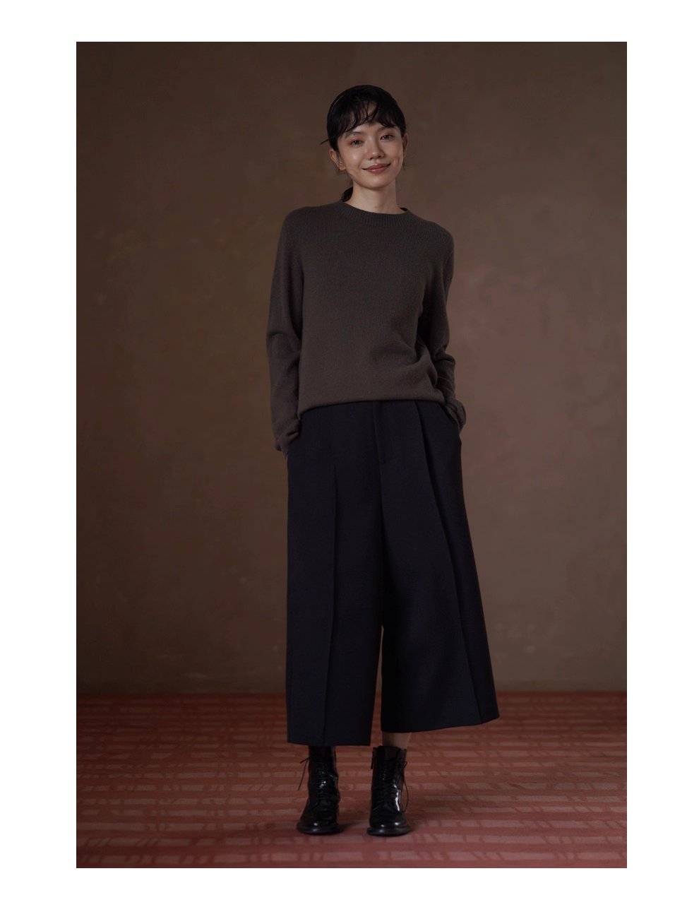 閉眼入基本款100綿羊毛寬鬆圓領柔軟內搭顯瘦針織上衣女