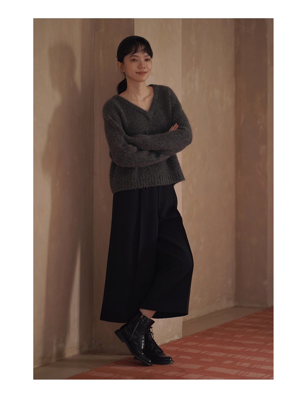 無聲藏肉挺縫線顯瘦時尚抗皺八分褲直筒寬鬆通勤西裝褲女,無聲藏肉挺縫線顯瘦時尚抗皺八分褲直筒寬鬆通勤西裝褲女,HBEW3037,無聲藏肉挺縫線顯瘦時尚抗皺八分褲直筒寬鬆通勤西裝褲女,扣袢設計,遮肉廓形