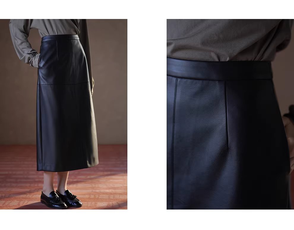 冬日搭配硬通貨質感皮裙高腰直筒顯瘦分割通勤半身裙女,冬日搭配硬通貨質感皮裙高腰直筒顯瘦分割通勤半身裙女,HBEW2027,冬日搭配硬通貨質感皮裙高腰直筒顯瘦分割通勤半身裙女,直筒H型,啞光皮革