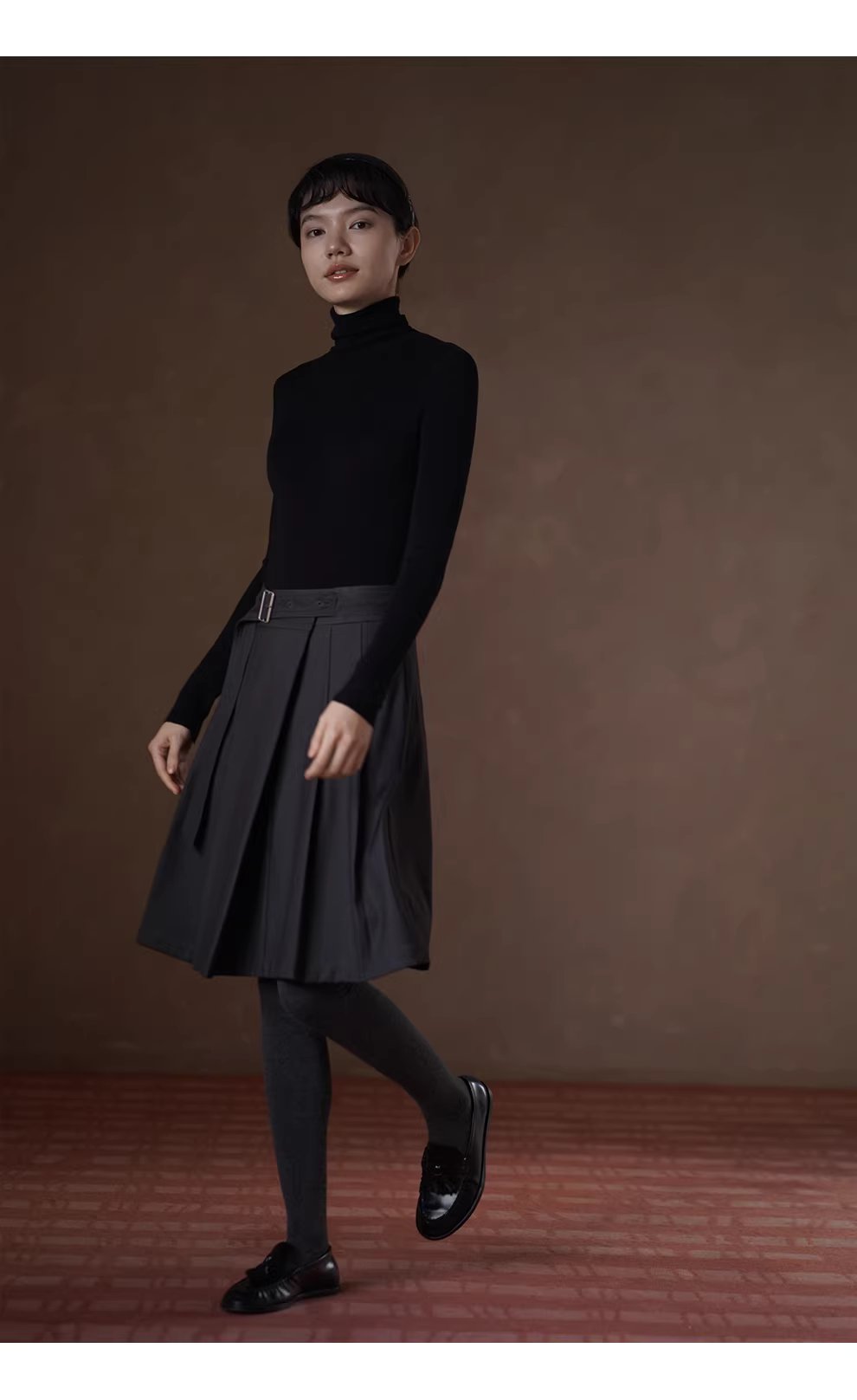 進階書呆子百褶裙高腰可調整顯瘦A字復古遮肉通勤半身裙,進階書呆子百褶裙高腰可調整顯瘦A字復古遮肉通勤半身裙,HBEW2028,進階書呆子百褶裙高腰可調整顯瘦A字復古遮肉通勤半身裙,高腰百褶,日字扣腰帶
