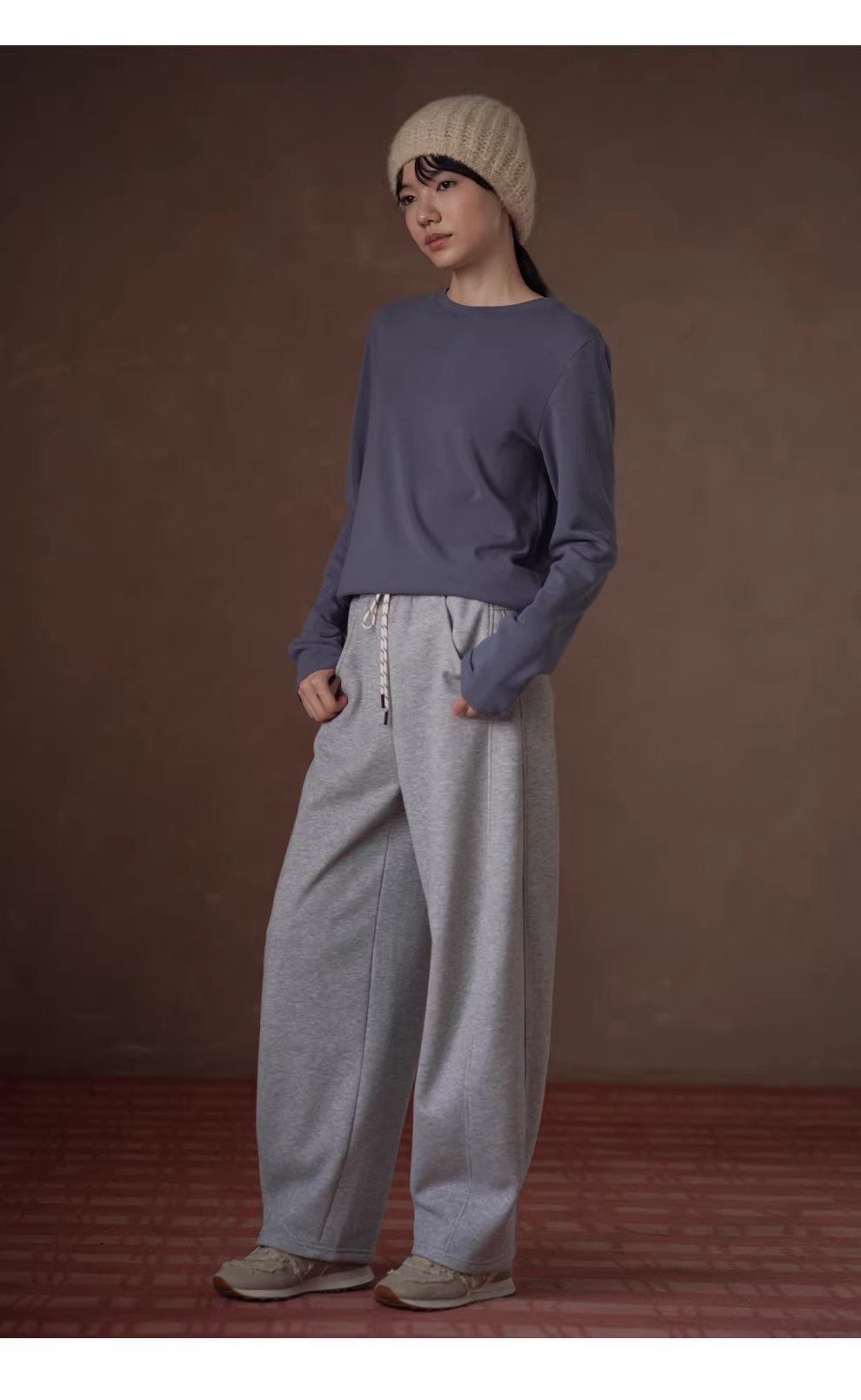 溫暖加倍仿羊絨加絨加厚立體顯瘦分割高腰寬鬆運動長褲,溫暖加倍仿羊絨加絨加厚立體顯瘦分割高腰寬鬆運動長褲,HBEW3042,溫暖加倍仿羊絨加絨加厚立體顯瘦分割高腰寬鬆運動長褲,彎刀褲型,加絨加厚