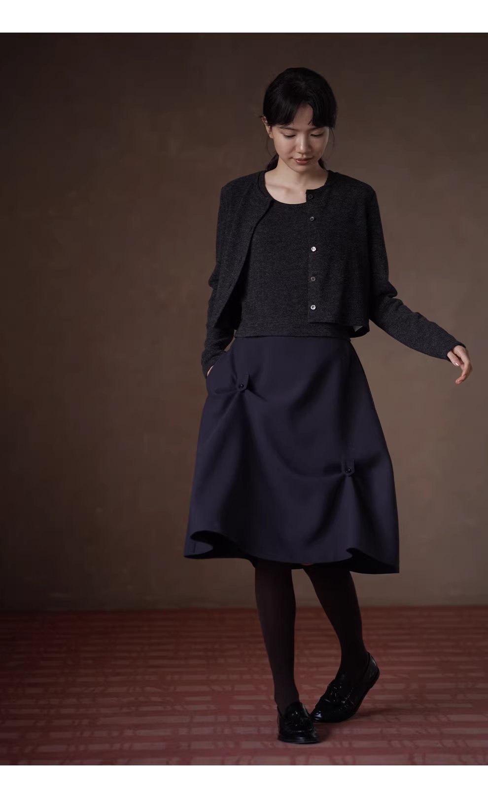 一衣多穿實用兩件套鬆軟彈性基礎背心開襟衫顯瘦套裝女,一衣多穿實用兩件套鬆軟彈性基礎背心開襟衫顯瘦套裝女,HBEW1135,一衣多穿實用兩件套鬆軟彈性基礎背心開襟衫顯瘦套裝女,兩件式套裝,簡約質感