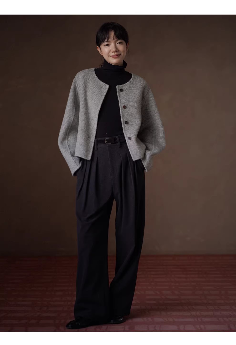 舒暖基本款長袖高彈修身高領後開叉顯瘦百搭通勤打底衫,舒暖基本款長袖高彈修身高領後開叉顯瘦百搭通勤打底衫,HBEW1139,舒暖基本款長袖高彈修身高領後開叉顯瘦百搭通勤打底衫,翻折高領,正肩版型